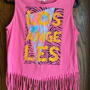 Sweet 80’s style OP fringed tshirt.